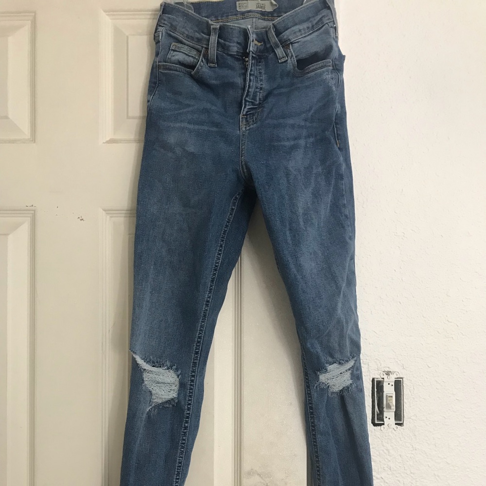 high waisted jeans